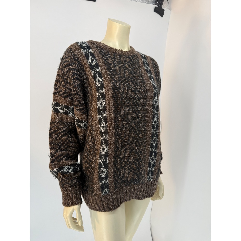 Vintage Ferruche Oversized Chunky‎ Knit Sweater Men's Medium